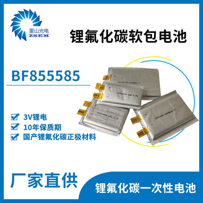 锂氟化碳软包电池 13000mAh一次性软包 安全防爆