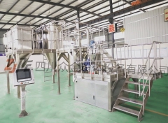 Ultra-fine jet mill specially designed for easily sticky materials such as cosmetics and pigments