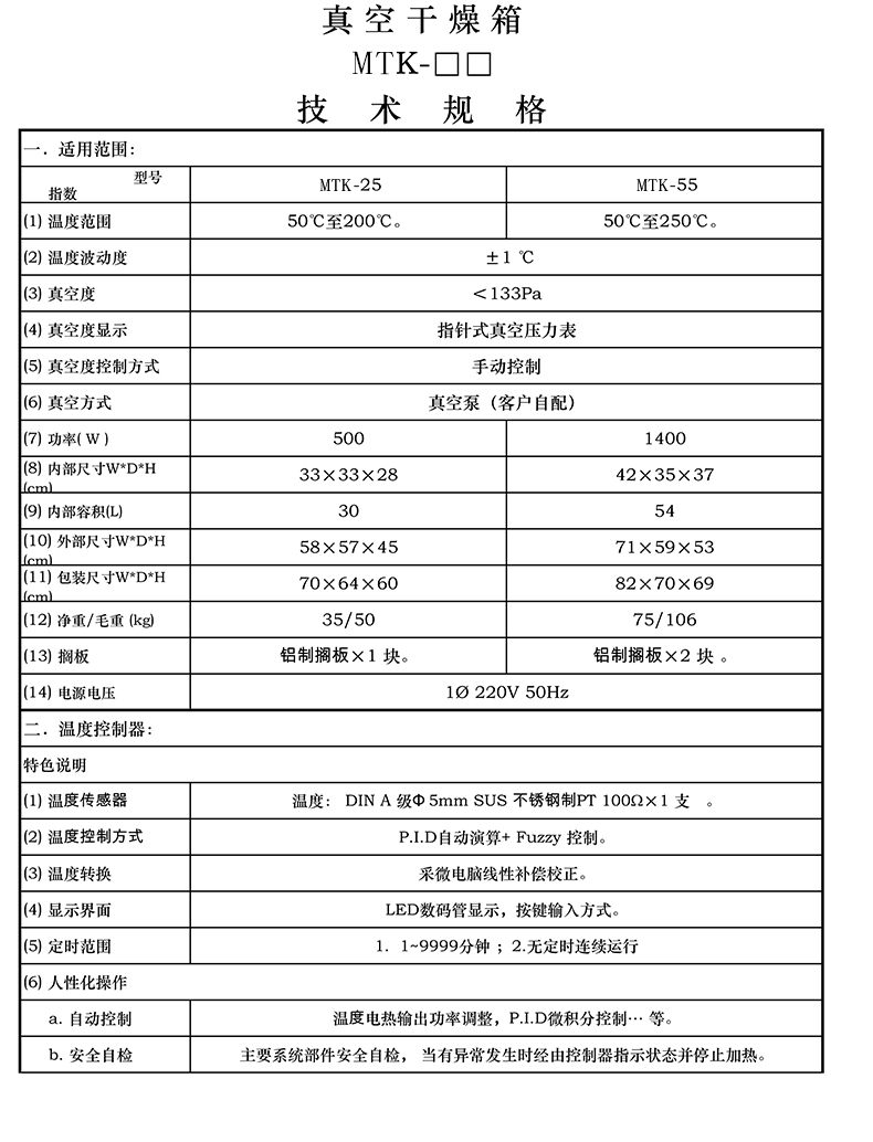 技术参数1